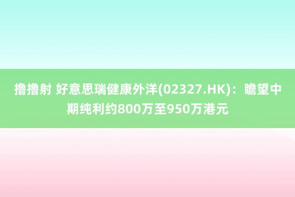 撸撸射 好意思瑞健康外洋(02327.HK)：瞻望中期纯利约800万至950万港元