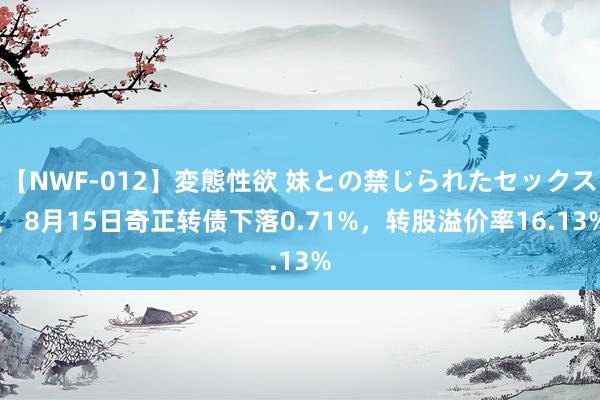 【NWF-012】変態性欲 妹との禁じられたセックス。 8月15日奇正转债下落0.71%，转股溢价率16.13%