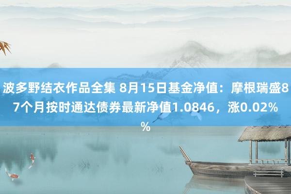 波多野结衣作品全集 8月15日基金净值：摩根瑞盛87个月按时通达债券最新净值1.0846，涨0.02%