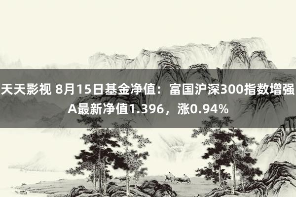 天天影视 8月15日基金净值：富国沪深300指数增强A最新净值1.396，涨0.94%