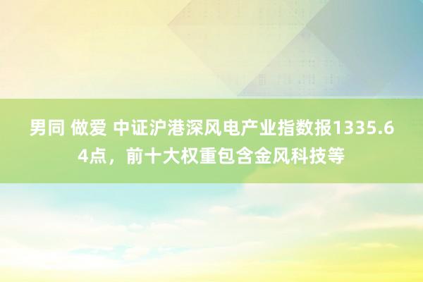 男同 做爱 中证沪港深风电产业指数报1335.64点，前十大权重包含金风科技等